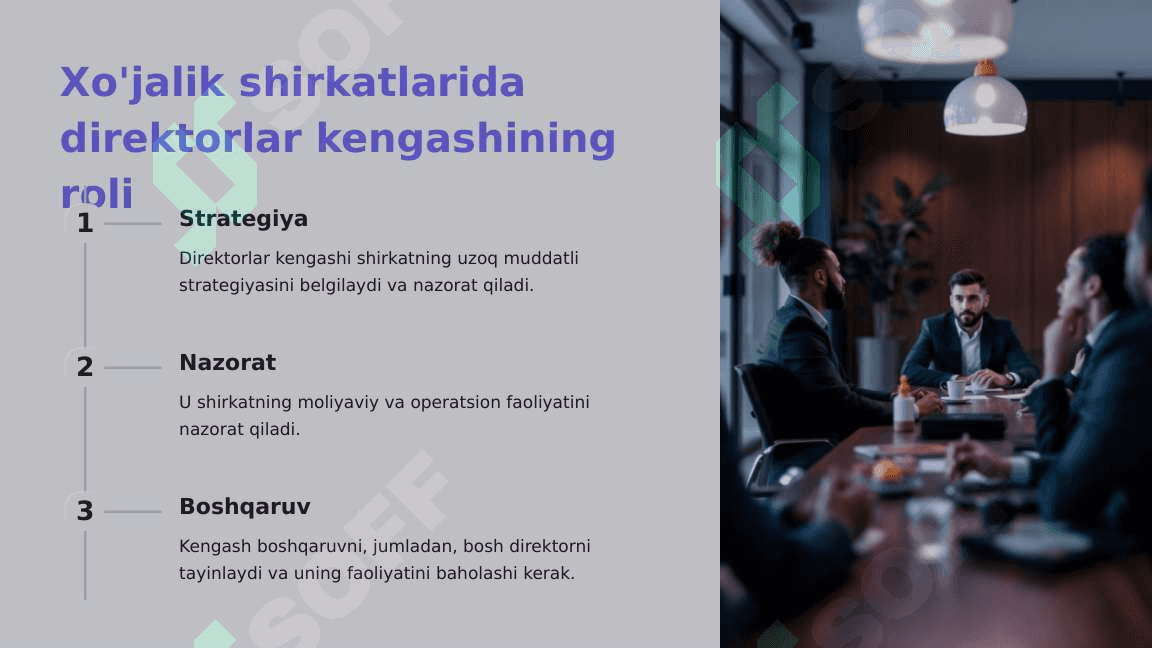 Xo’jalik shirkatlarida korporativ boshqaruv 7