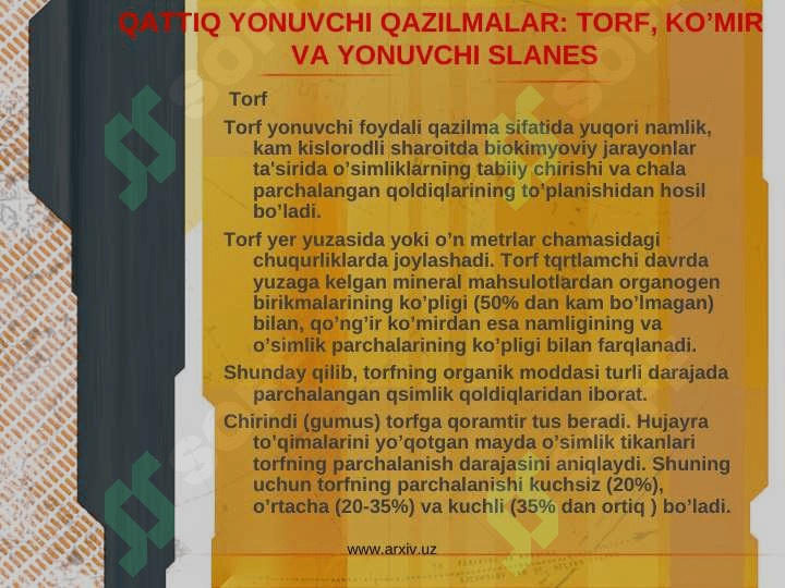 O`zbekistonnning foydali qazilmalari haqida ma`lumotlar 5