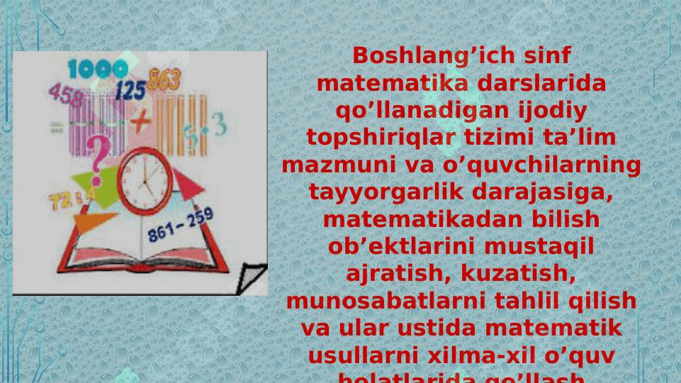 DTS dastur va dasturlik sinflar kesimida 5