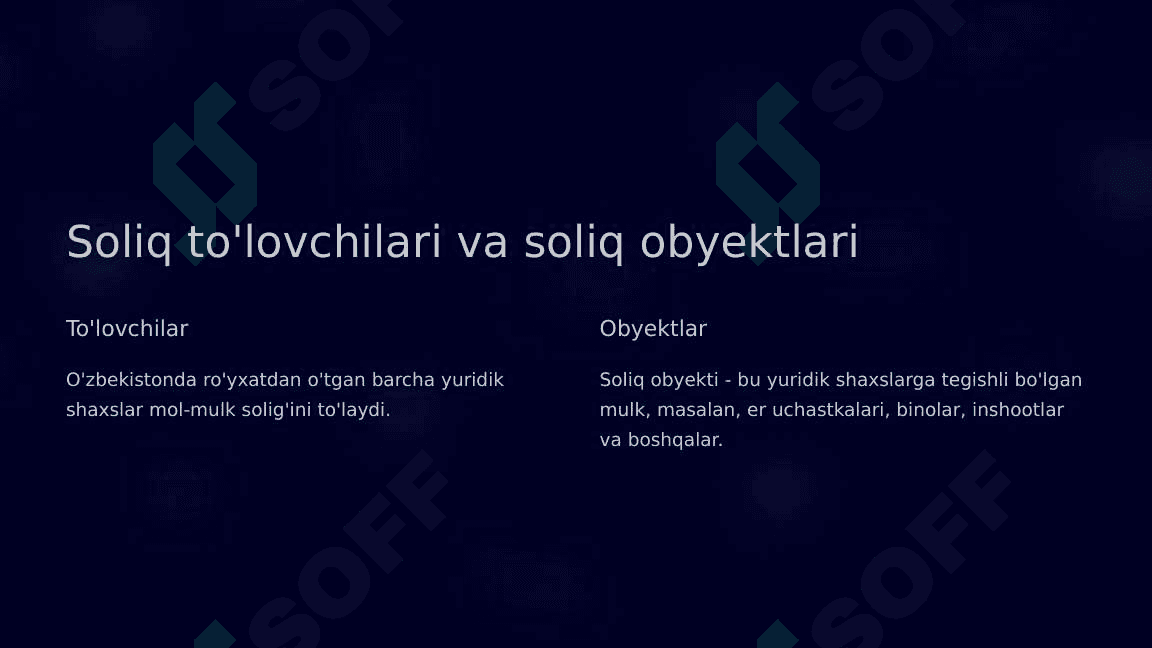 Yuridik shaxslarning mol-mulkiga solinadigan soliq 3