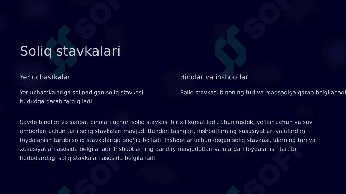 Yuridik shaxslarning mol-mulkiga solinadigan soliq 5