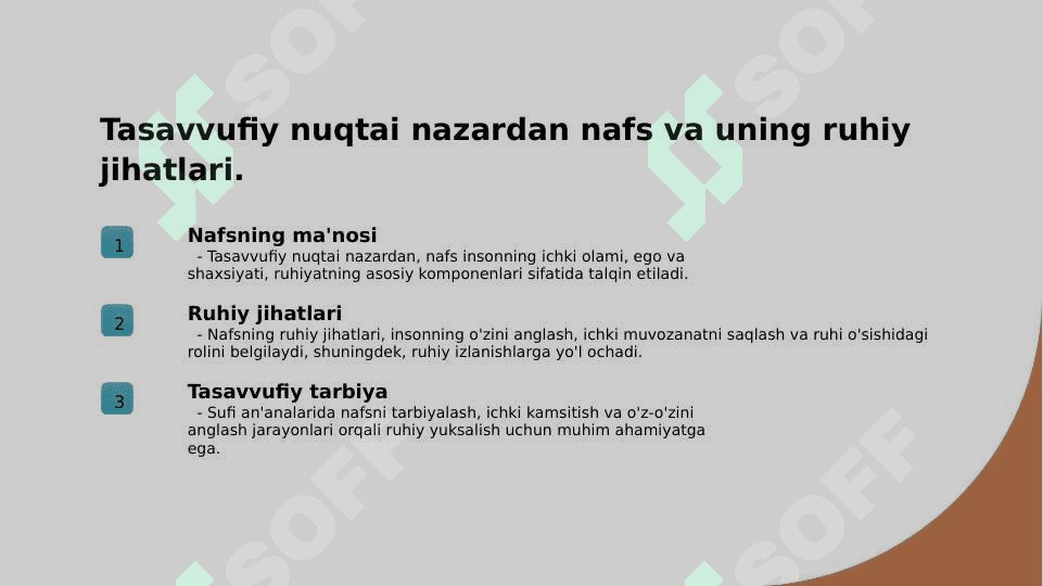 Nafs haqida tasaffuf allomarining qarashlari 3