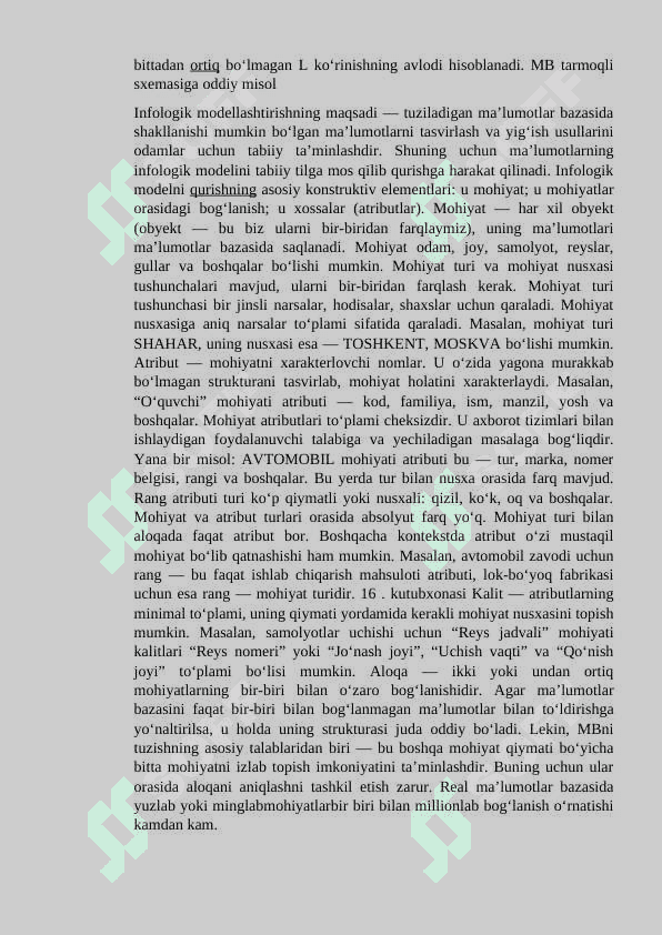Strukturalangan malumotlar bazasi, jadvallar va shakllar, so`rovlar va hisobotlar 4