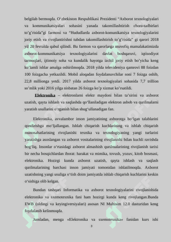 Elektr chiqish signallari birlamchi usullari 3