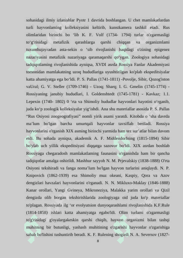 Umurtqasiz hayvonlarni xilma-xilligi turli xil muhitda yashashga moslashganligi natijasi 8