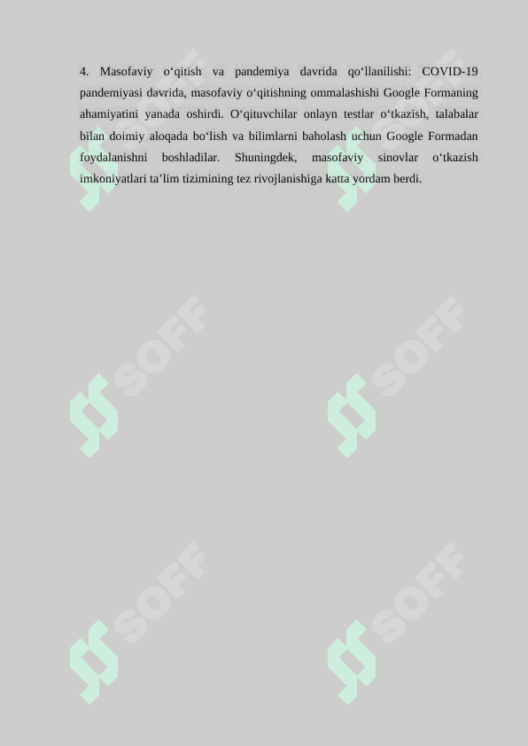 Google forma yordamida online sōrovnoma hamda testlar yaratish 4