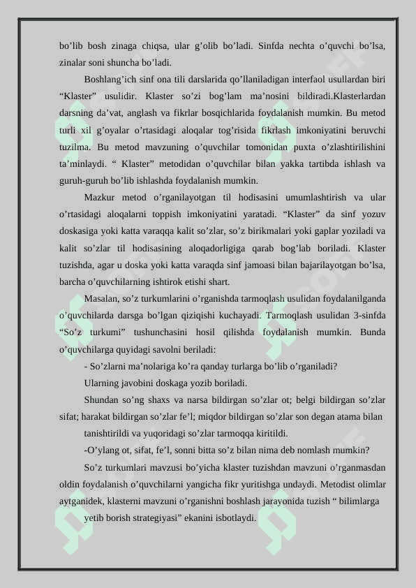 Sifat so'z turkumini o'rganish jarayonida o'quvchilar nutqini o'stirish 6
