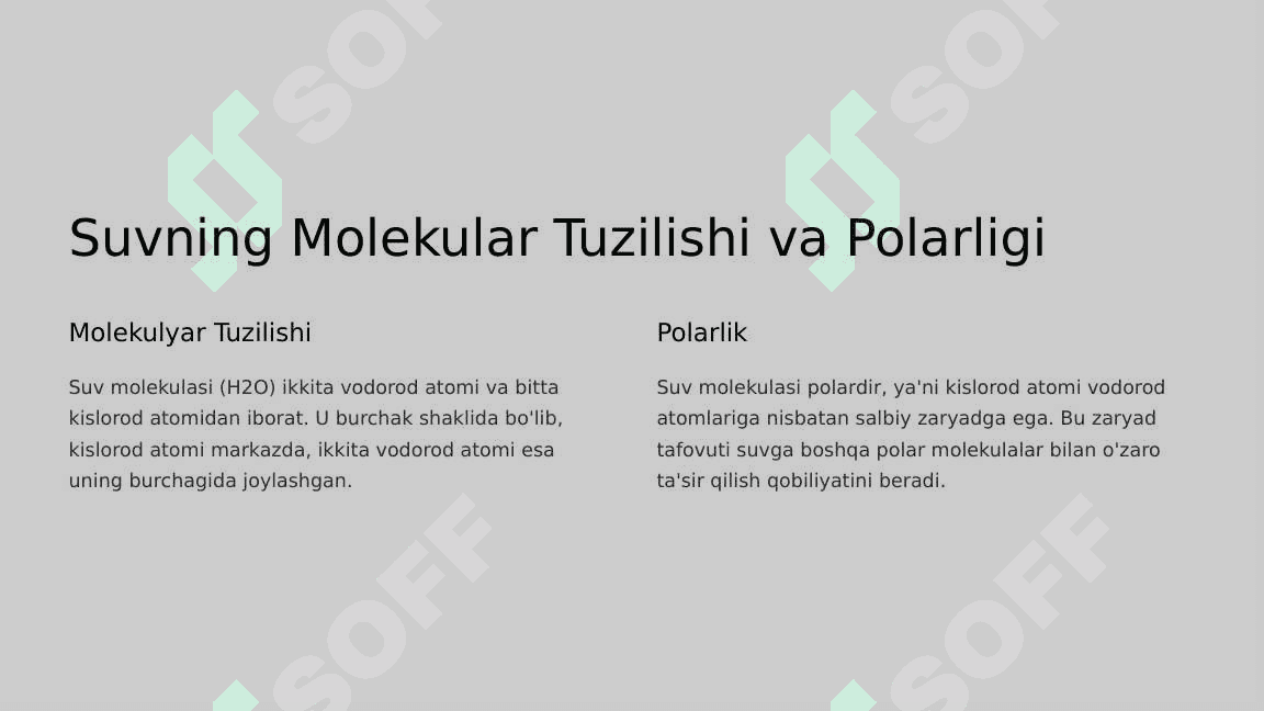 Suv Kimyosi: Ekinlar Hayotida Ahamiyati 2