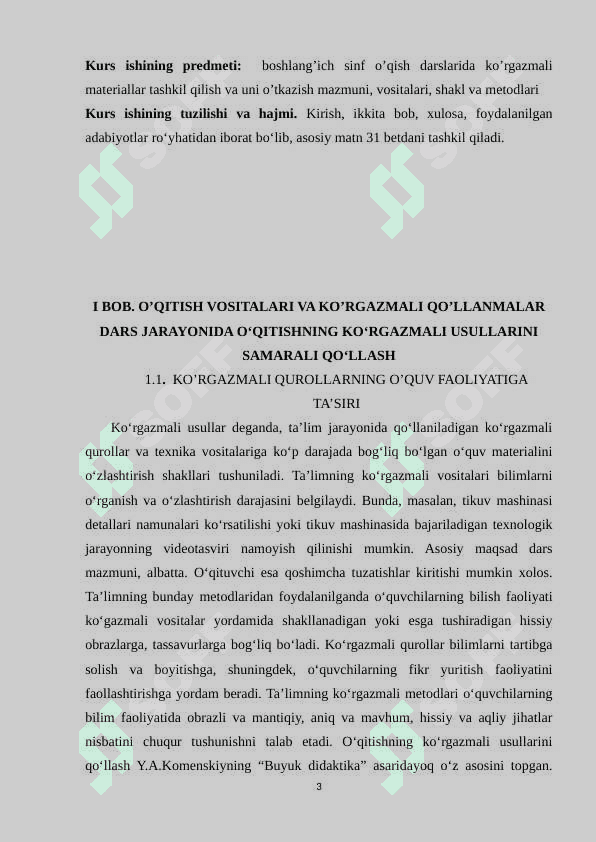 O’QISH DARSLARIDA KO’RGAZMALI VOSITALARDAN FOYDALANISH 3