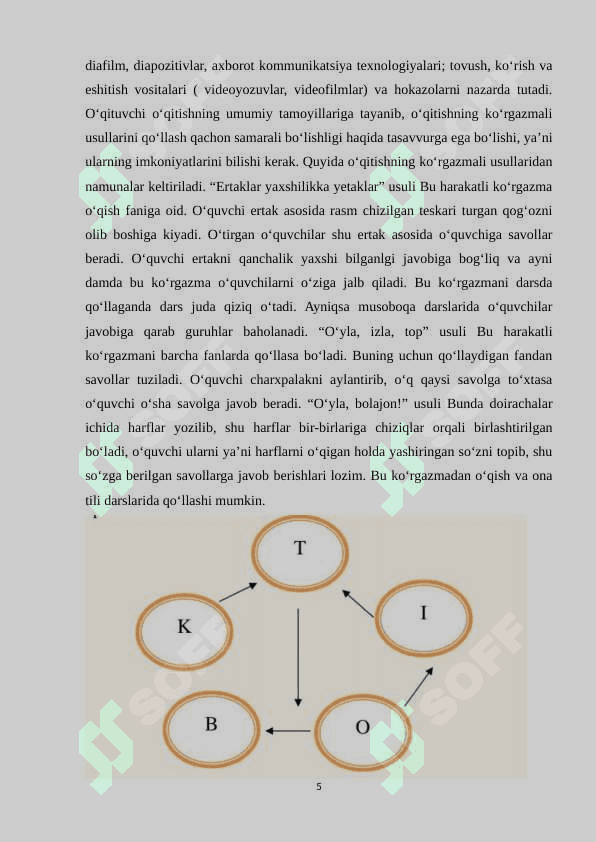 O’QISH DARSLARIDA KO’RGAZMALI VOSITALARDAN FOYDALANISH 5