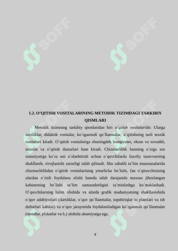 O’QISH DARSLARIDA KO’RGAZMALI VOSITALARDAN FOYDALANISH 8