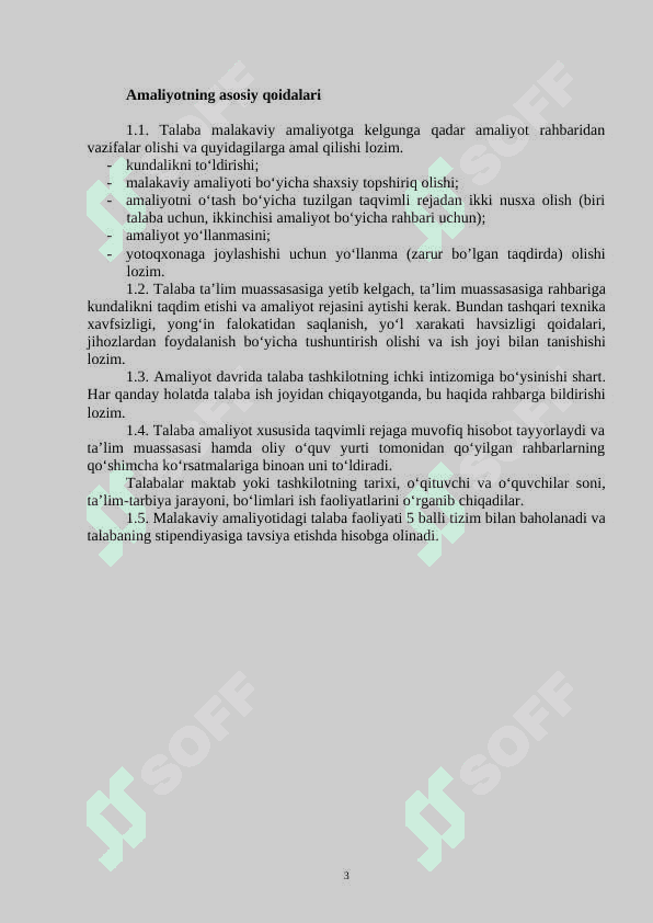 Chirchiq Davlat Pedagogika Universiteti - AMALIYOT KUNDALIGI 3