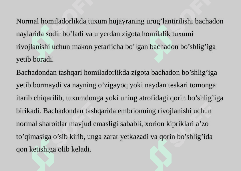 Bachadondan tashqari homiladorlik 3