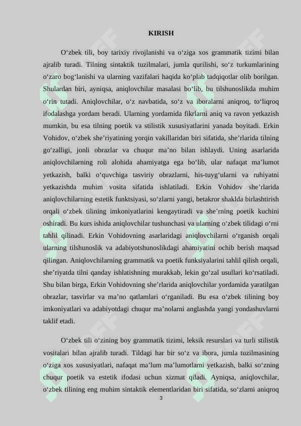 O‘zbek tilida aniqlovchilar(Erkin Vohidov asarlari misolida) 3