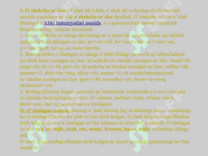 Lug’at tarkibidagi so’zlarning kelib chiqishi 3