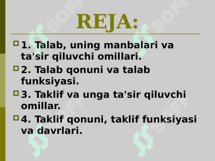 Talab va taklif 2