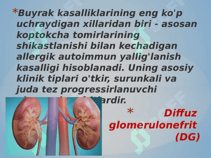 SOMATONEVROLOGIK SINDROMLAR BUYRAK KASALIKLAR 5