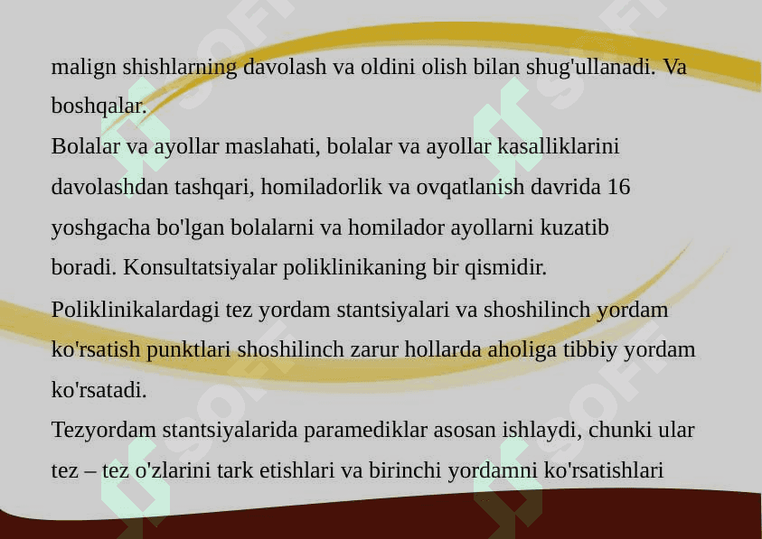 TIBBIYOT KASBIGA KIRISH DAVOLASH MUASSASALARI ISHNING TASHKIL ETILISHI 8