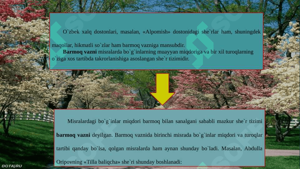 She`riy tizimlar va she`riy janrlar 6