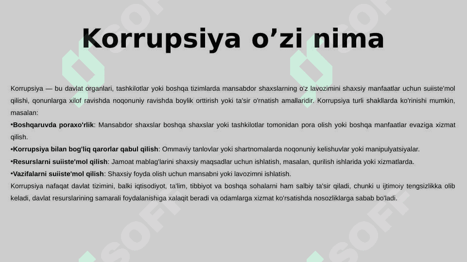 KORRUPSIYAGA QARSHI KURASHISH 2
