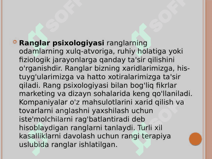 Rang psixofiziologiyasi psixodiagnostika yo'nalishida 2