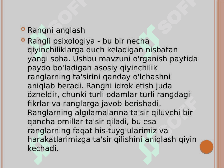 Rang psixofiziologiyasi psixodiagnostika yo'nalishida 3