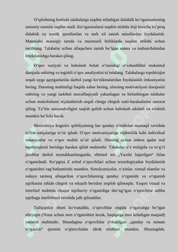 DARS REJASINI TUZISH HAQIDA MA'LUMOT 7