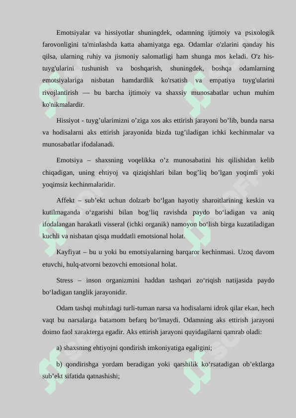 EMOTISIYA VA HISSIYOT HAQIDA TUSHUNCHA 3