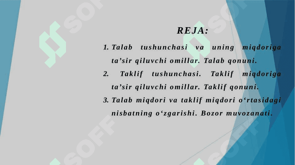 Talab va taklif tahlili 2