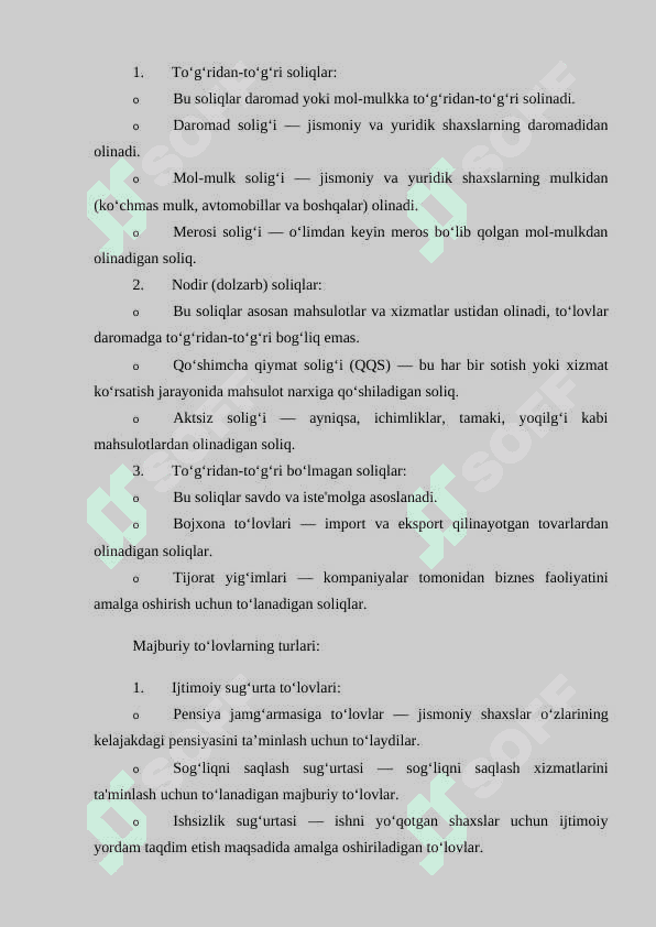 Soliqlar yoki boshqa majburiy to‘lashdan bo‘yin to‘vlash jinoyati uchun javobgarlik 6