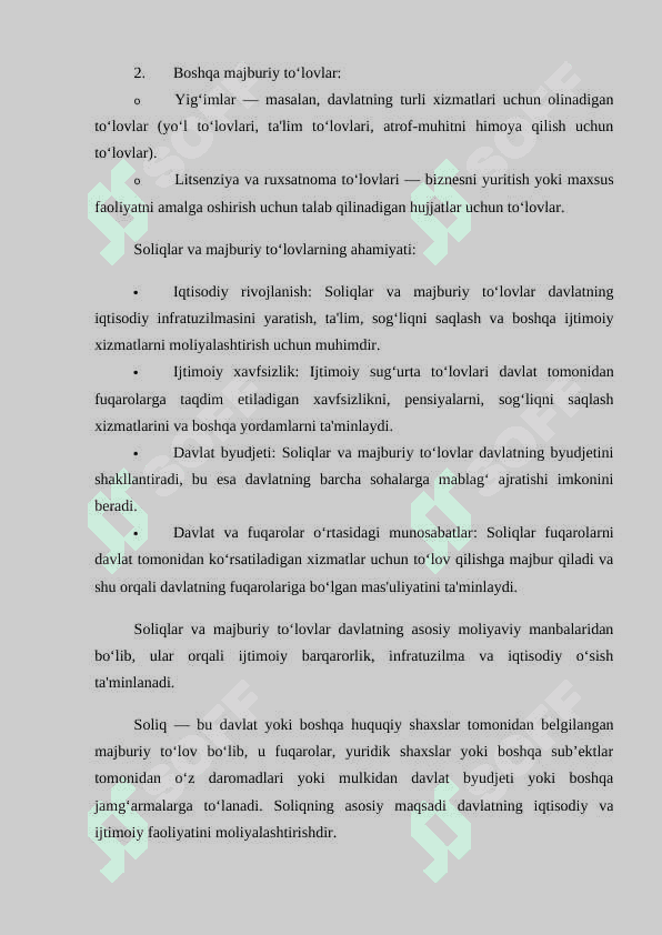 Soliqlar yoki boshqa majburiy to‘lashdan bo‘yin to‘vlash jinoyati uchun javobgarlik 7