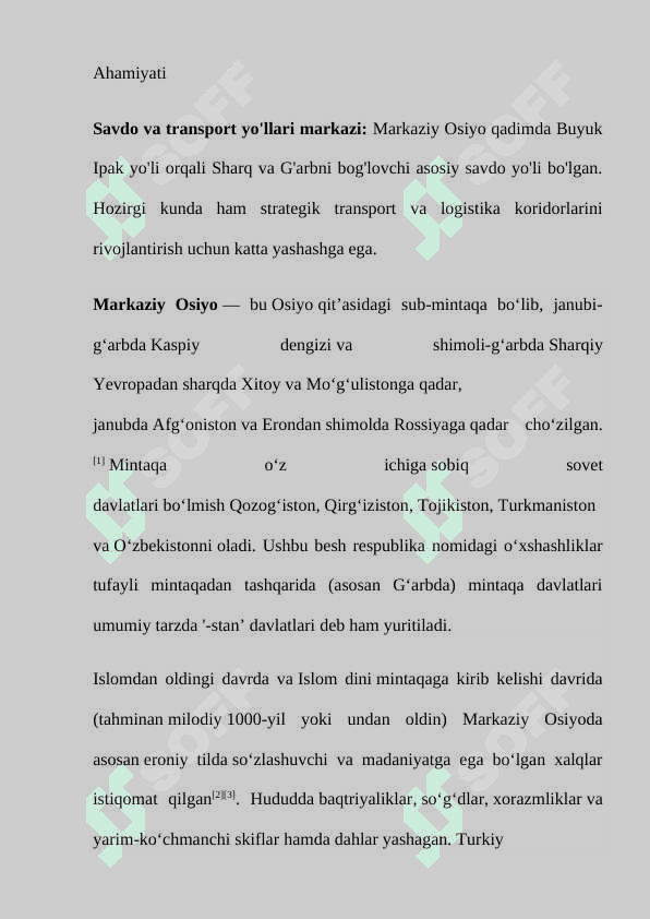 Markaziy osiyo davlatlarining shakllanish tarixi 8