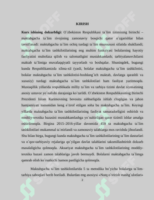AKTABGACHA TA`LIM TASHKILOTLARI TAYYORLOV GURUHLARIDA TA`LIM JARAYONINI MAVZULI LOYIHALASHNING NAZARIY ASOSLARI 2