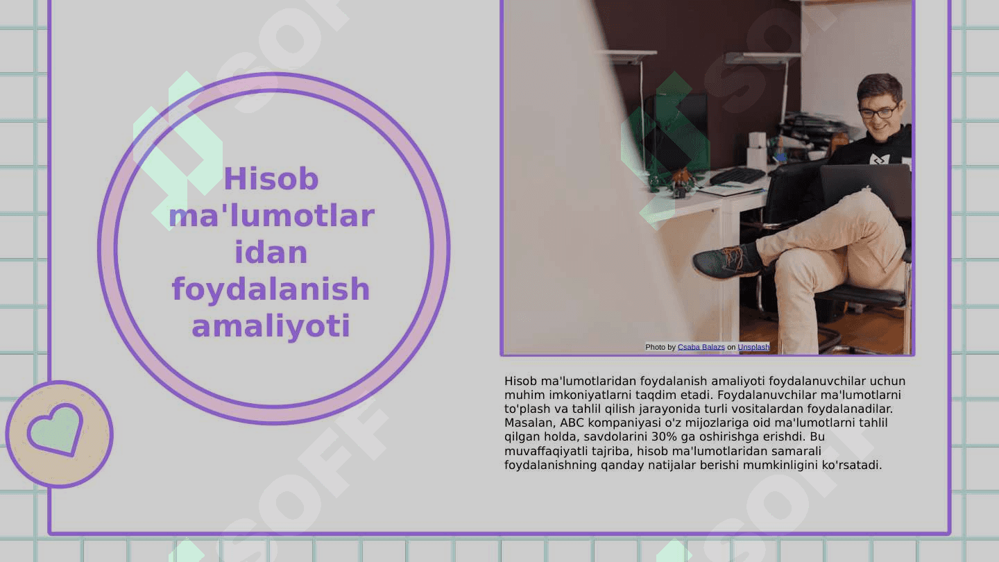 Hisob ma'lumotlaridan foydalanuvchilar 7