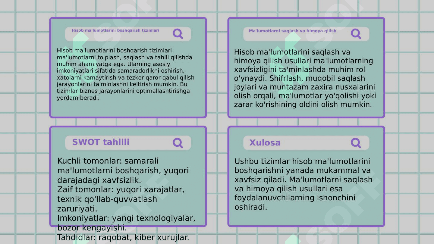 Hisob ma'lumotlaridan foydalanuvchilar 8