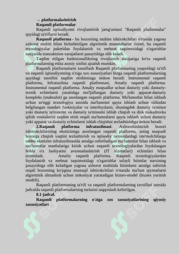 Raqamli platformalar 2