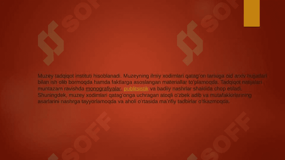 Qatag’on qurbonlari xotirasi muzeyi 8