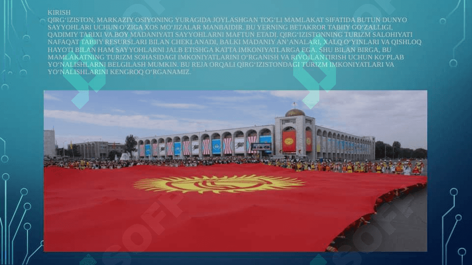 Turizm asosiy  Yo‘nalishlari va Imkoniyatlar (QIRG’IZISTON) 3