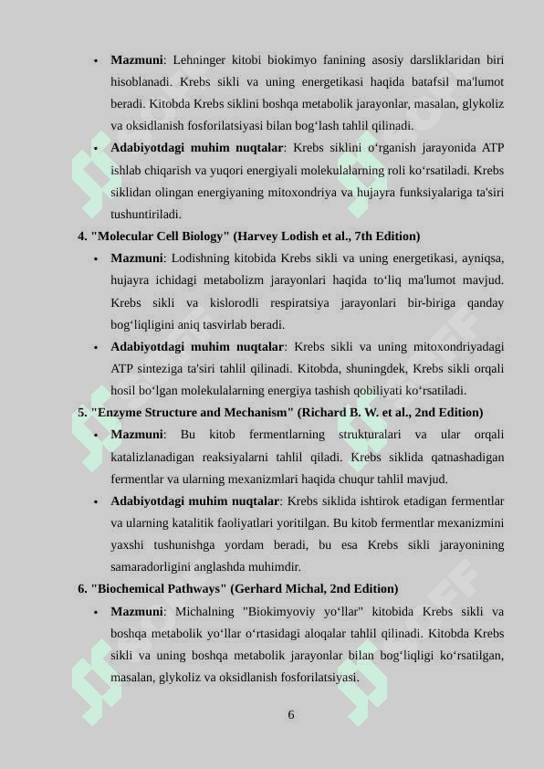 Krebs sikli va uning energetikasi 6