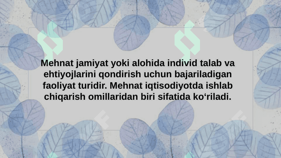 MEHNAT TARBIYASI 2