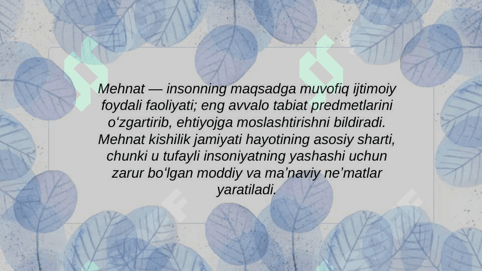 MEHNAT TARBIYASI 3