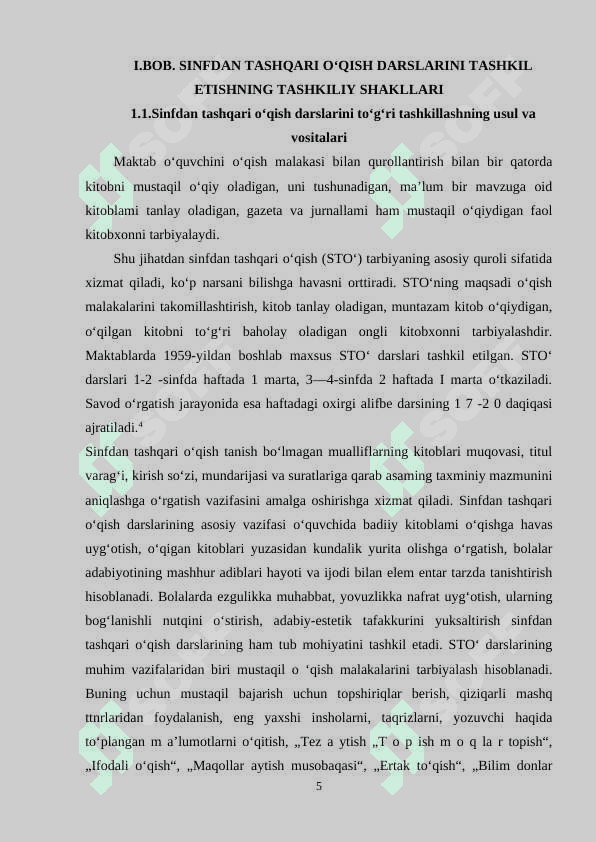 SINFDAN TASHQARI TAYYORLOV BOSQICH DARLARINI TASHKIL ETISH (3-sinf) 4