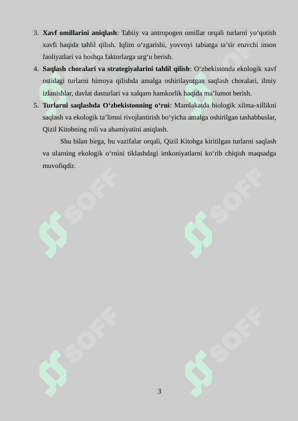 O`zbekiston respublikasi Qizil kitobi 3