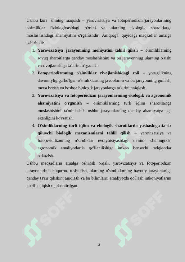 Yarovizatsiya va fotoperiodizm 3