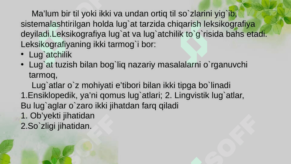 Umumiy va xususiy lug’atlar 2