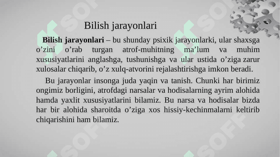 Shaxsning bilish jarayonlari.Diqqat, sezgi, idrok. 3