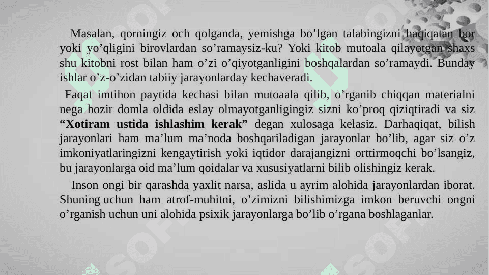 Shaxsning bilish jarayonlari.Diqqat, sezgi, idrok. 4