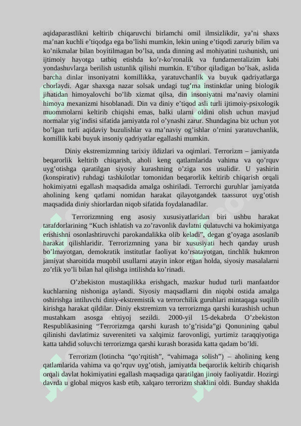 Diniy mutaassiblik va dindorlik 4