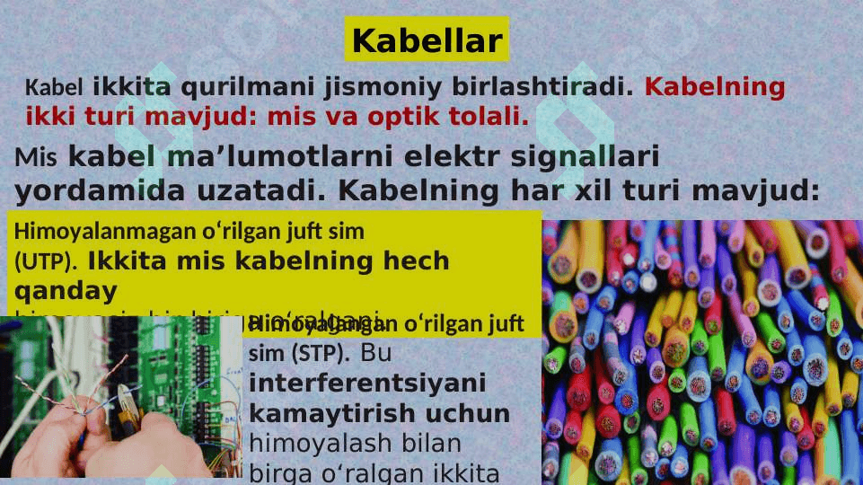 Tarmoq komponentlari 3