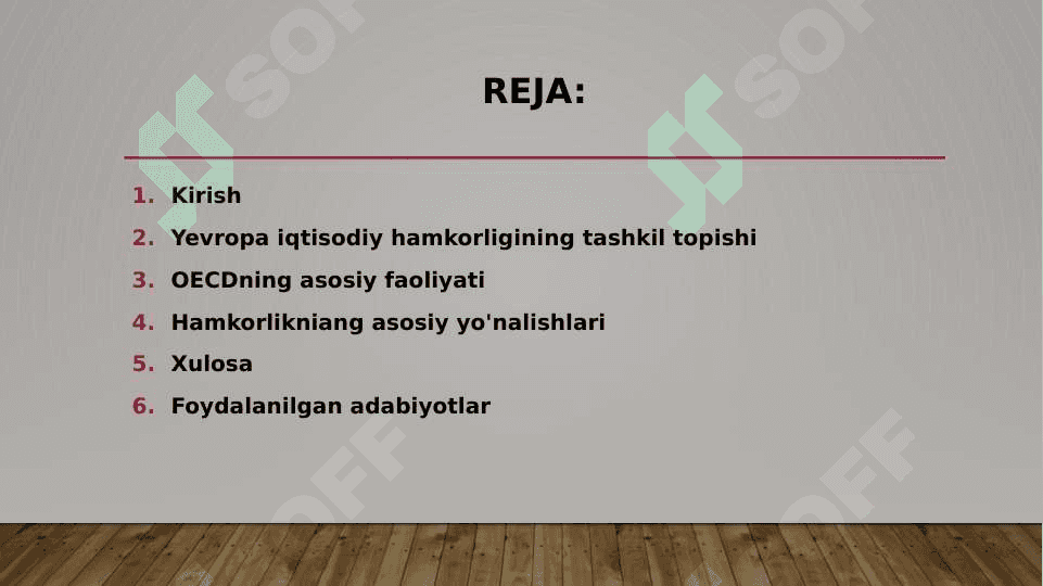 Yevropa iqtisodiy hamkorligining tashkil topishi 2